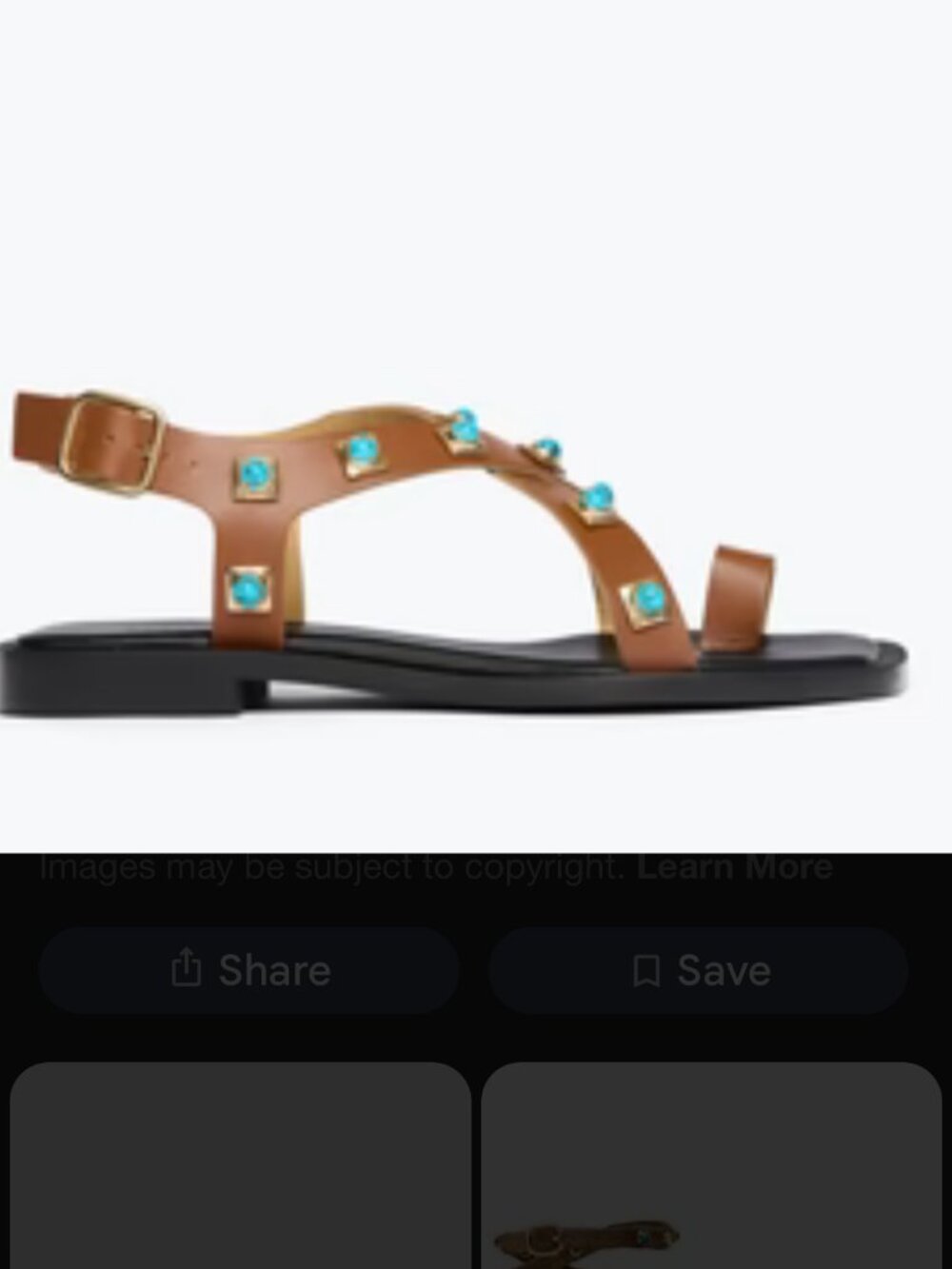 Freda Salvador Paxton Sandals with Turquoise Studs